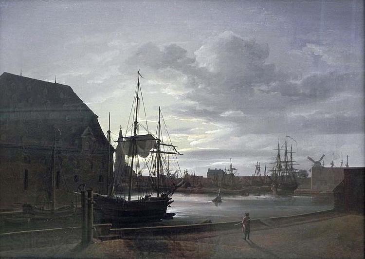 Johan Christian Dahl Frederiksholms Canal in Copenhagen with Christian IV's Brewery France oil painting art